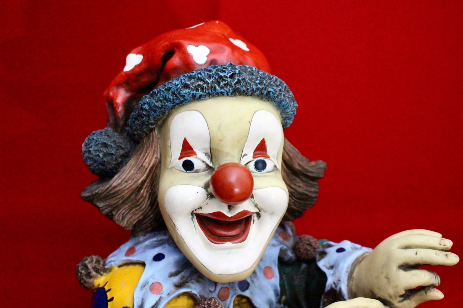 イタリア雑貨・ピエロコレクション【お茶目なピエロ 大サイズ 黄・緑