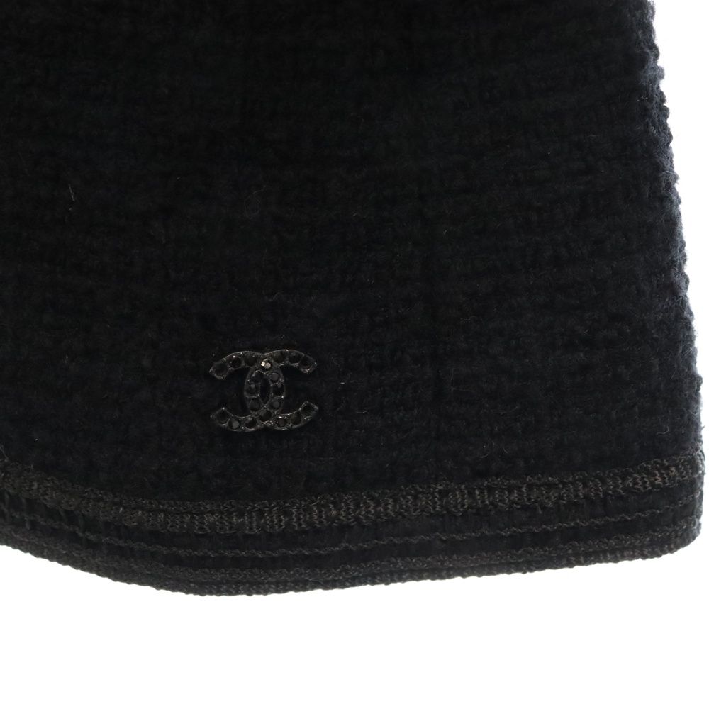 CHANEL (シャネル) ツイード ジャケット ブラック ウール #38 P18921  