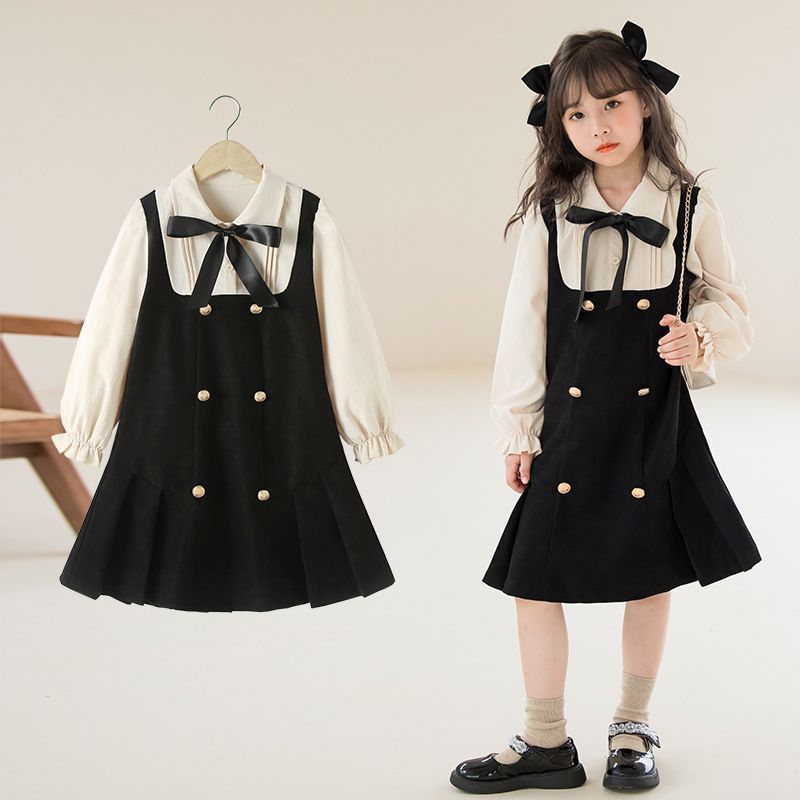 女の子 ワンピース ガールズ 子供ワンピース ガールズドレス 子供服 長袖 入学式 卒業式 発表会 結婚式 カジュアル 韓国