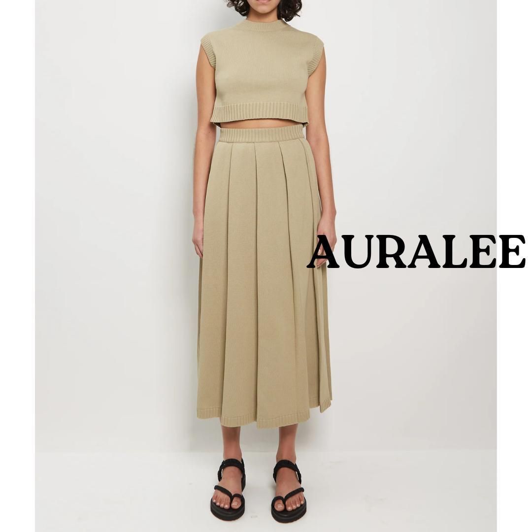 オーラリー　ベスト　スカート　セットアップ AURALEE オーラリー 23SS ドライコットン ニットベスト & ドライ