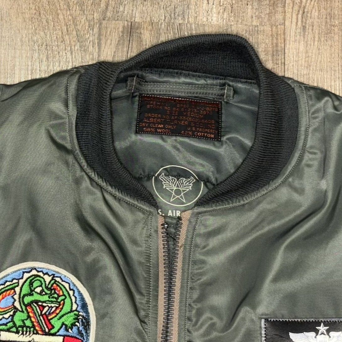 バズリクソンズ MA-1 スコードロンパッチ カスタム フライト アメカジ ミリタリー 軍物 BR15329 01 サージグリーン