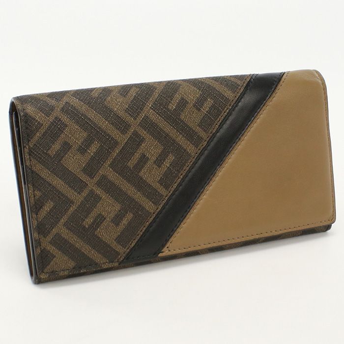FENDI フェンディ コンチネンタル財布 7M0264 AJF8 F1EGA 長財布ニ折小銭入付き PVC【中古】 メンズ