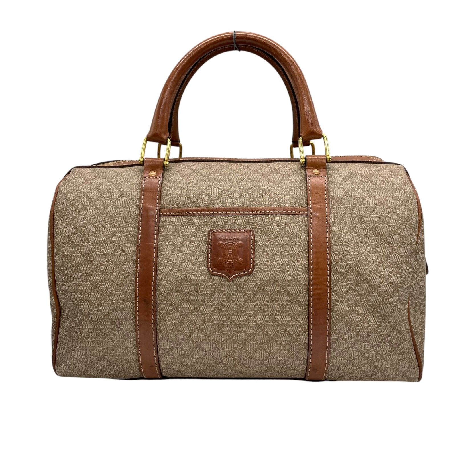 美品】CELINE セリーヌ マカダム柄 トリオンフ ハンドバッグ