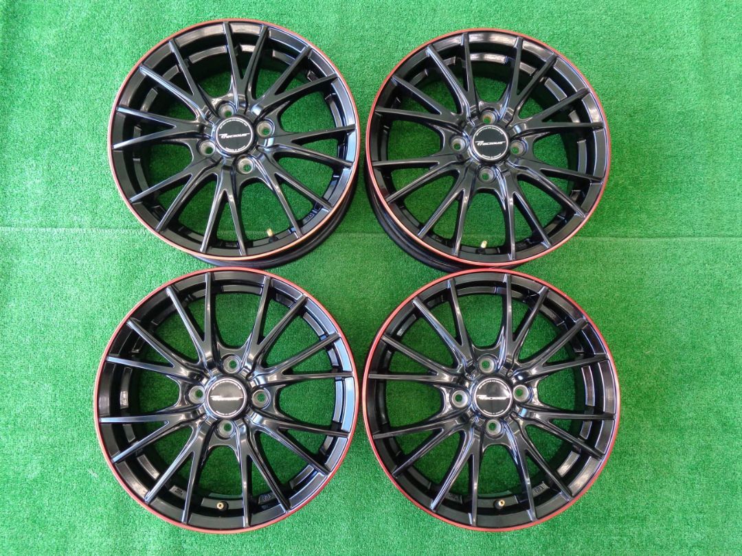 4.5J-15インチ 4H100 +45 プレシャス HM-1 中古 アルミ ホイール