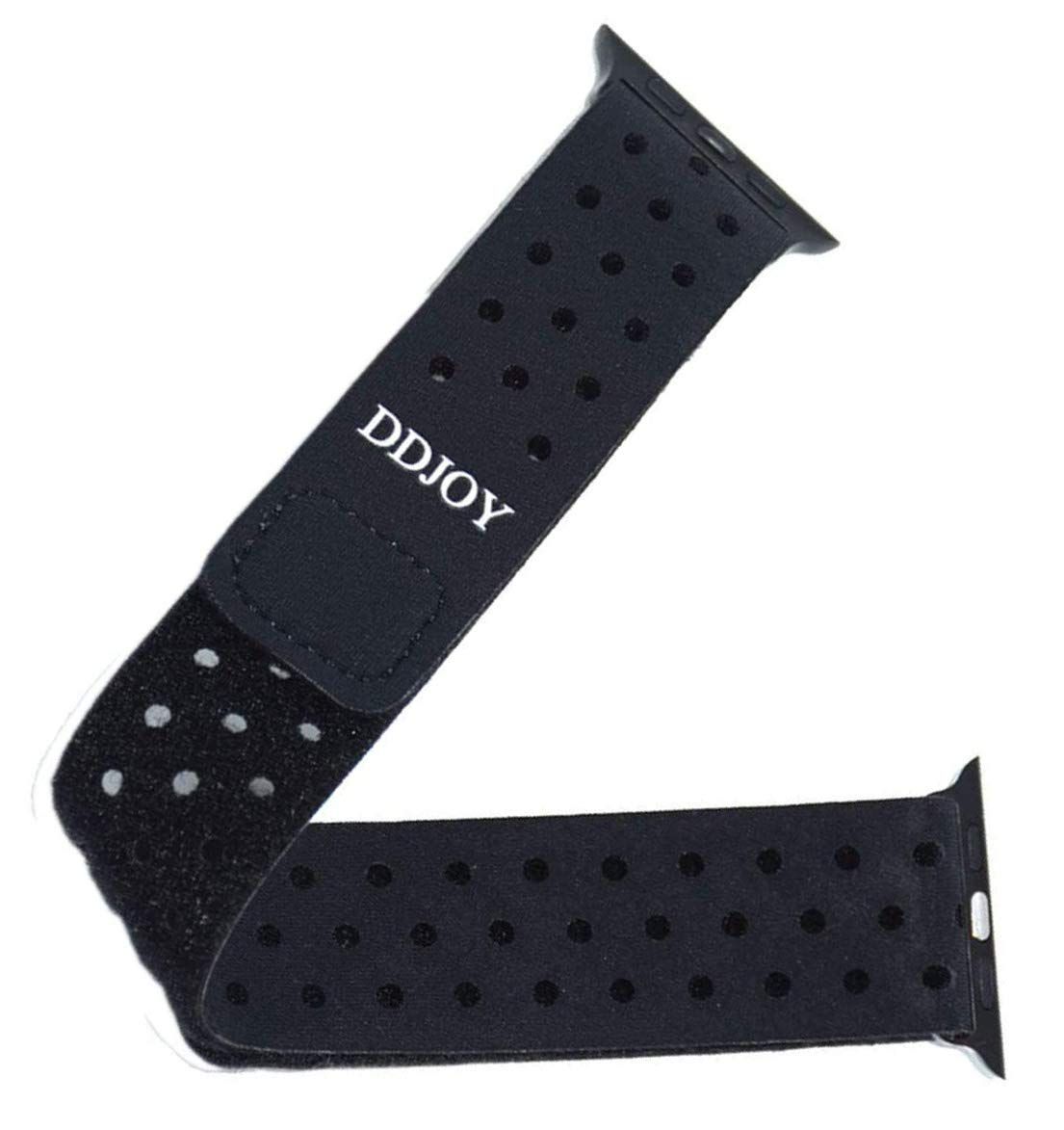 DDJOY 対応アンクルバンド Apple Watch 38mm Series 3 2 1/ Apple Watch 40mm Series 5 4に対応 通気性スポーツループアンクルバンド 男女 [ブラック] [38mm/ 40mm， Small Size]