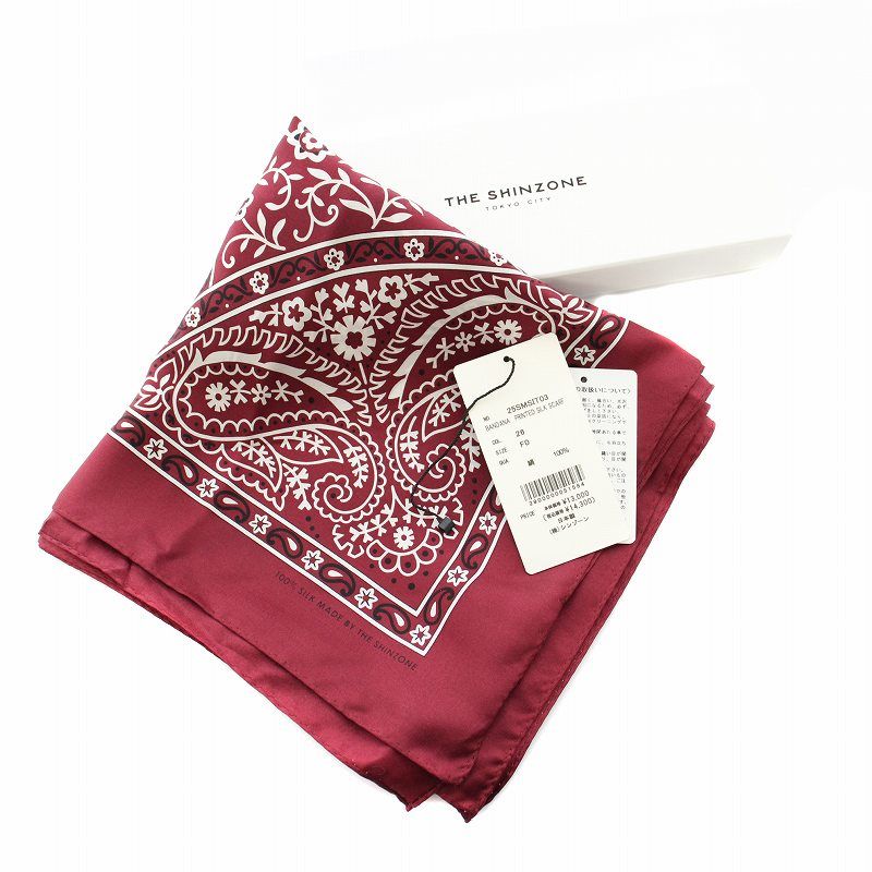 シンゾーン Shinzone 25SS バンダナプリンテッドシルクスカーフ