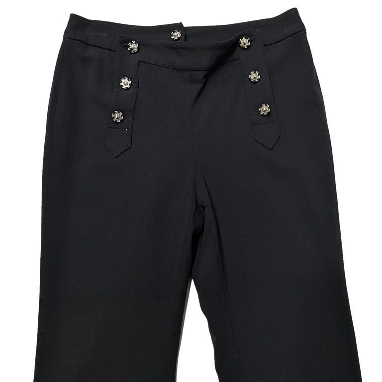 John GALLIANO フレアスラックス John Galliano 01AW ギャバジンスナップボタンセーラーフレア