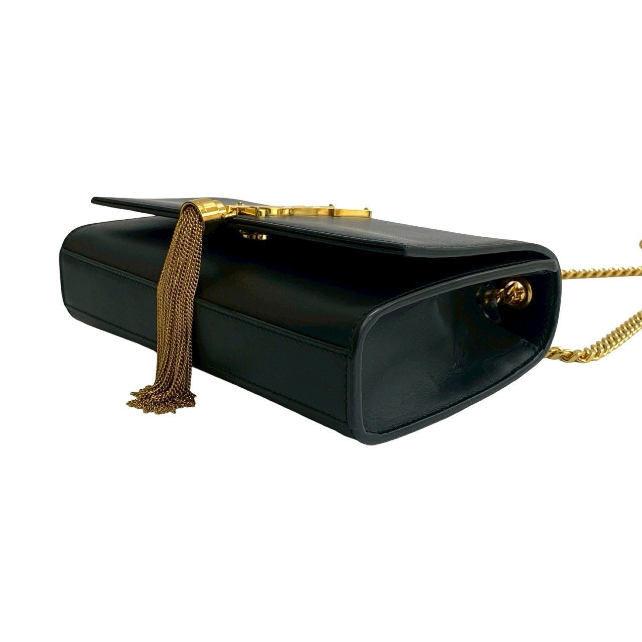 【ごー】YVES SAINT LAURENT ブラックショルダーバッグ Yves Saint Laurent イヴ サンローラン YVES SAINT LAURENT