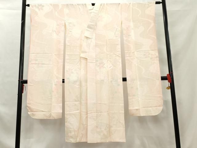 平和屋着物○長襦袢 袷 成り物 草花地紋 正絹 逸品 CAAW3755vf