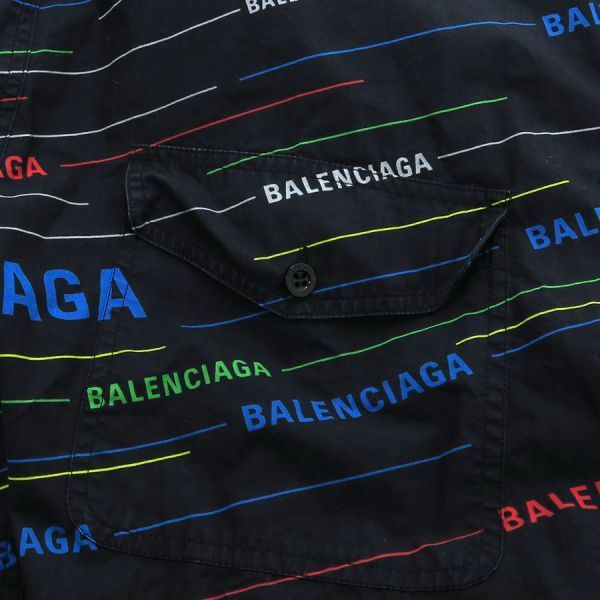 バレンシアガ シャツ 黒 41 メンズ BALENCIAGA - バレンシアガ 690358  