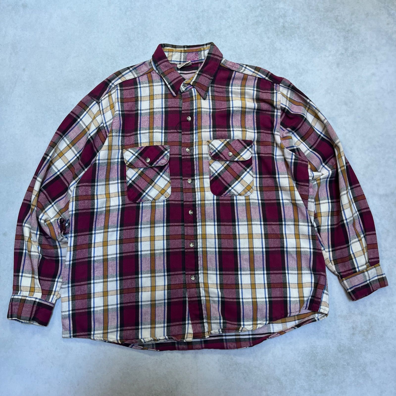 90's　USA製　FIVEBROTHER　ファイブブラザー　ネルシャツ　2XL