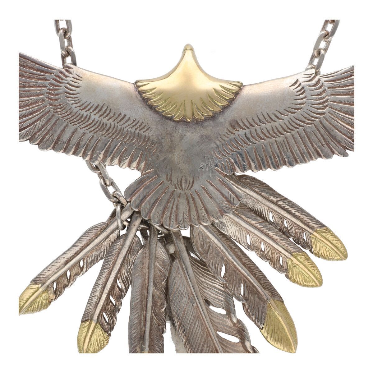 中古】 TADY&KING タディ&キング 特大イーグル 18k剣先SVフェザー