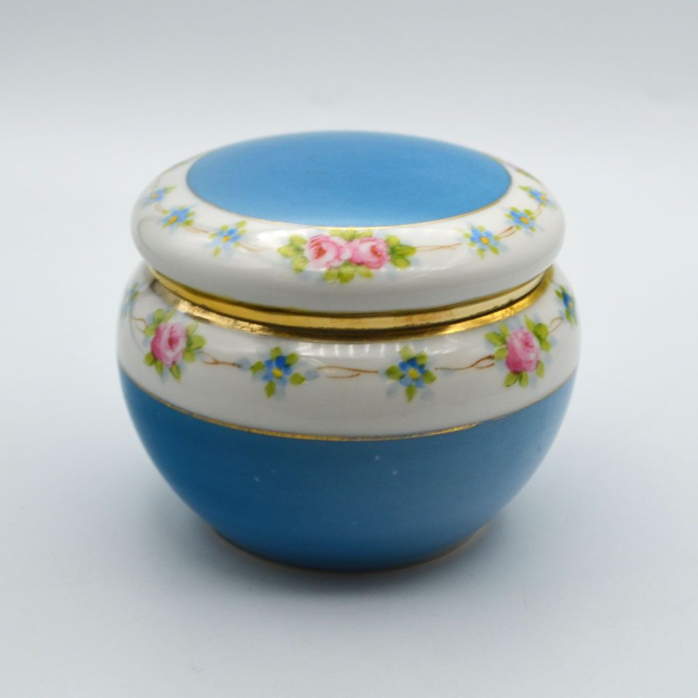 アンティーク 雑貨 小物入れ ボンボニエール Noritake オールドノリタケ 薔薇柄 ハンドペイント 英国輸出用 マルキ印 1911-1941年頃 22A503