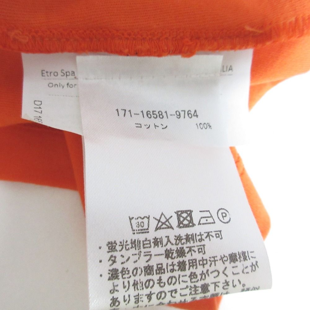 ETRO エトロ Vネック ショートスリーブ Tシャツ カットソー 40 オレンジ レディース 古着 中古 ETRO - ETRO エトロ Vネック ショートスリーブ Tシャツ