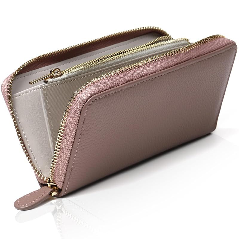 新着商品 LASIEM ラシエム 小長財布 財布 レディース 長財布 小さい コンパクト 本革 小さい長財布 短い長財布 スキミング防止 ラウンドファスナー バイ ピンク 桃色