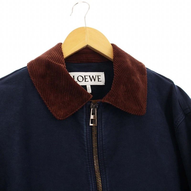ロエベ LOEWE コーデュロイトリムジャケット ステンカラー