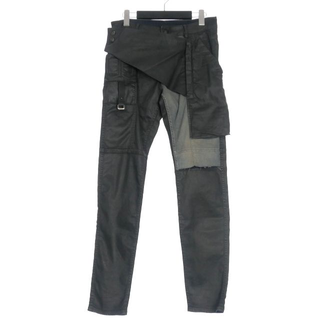 ダークシャドウ DRKSHDW Rick Owen コンボメンフィス コーティング デニムパンツ ジーンズ 31 ブラック 黒 DU19S4356-SCOMW4