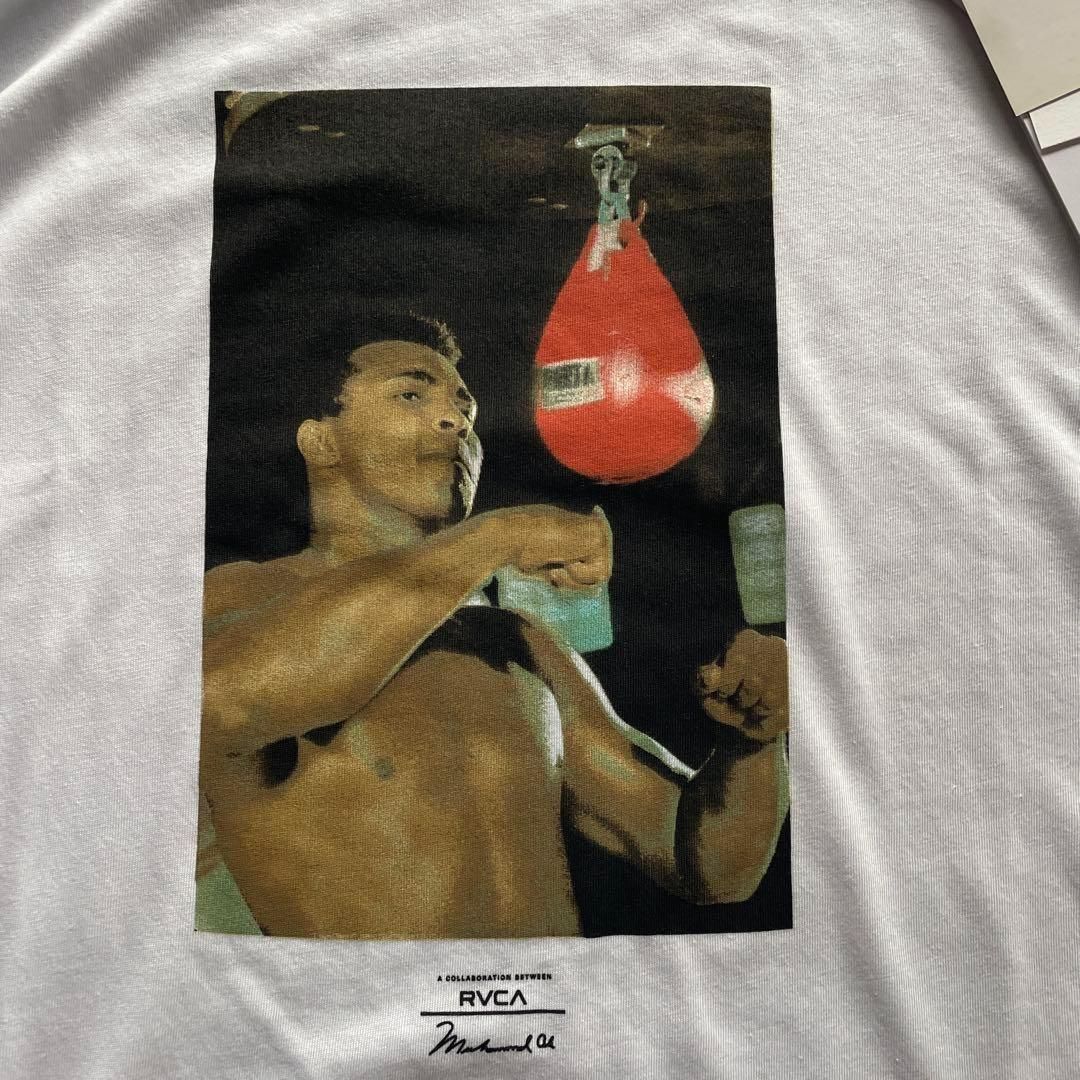 新品　25年秋冬 RVCA x モハメドアリ　Tシャツ　白　限定　コラボ 希少　貴重