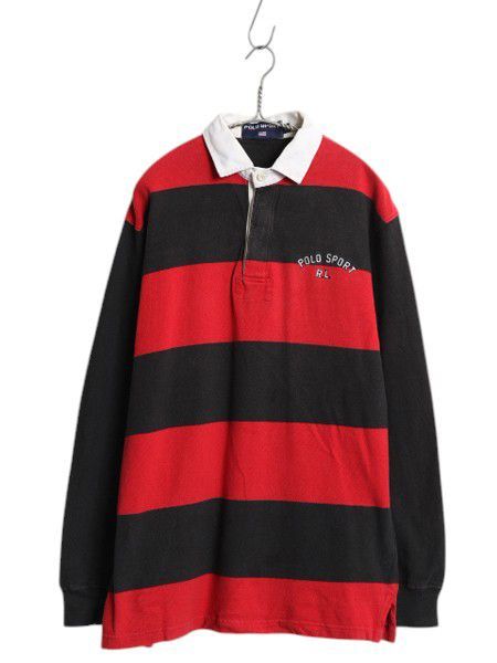 # 90s ポロ ラルフローレン　ビッグロゴ　配色　ラガーシャツ　長袖　M 90s ポロ ラルフローレン ビッグロゴ 配色 ラガーシャツ 長袖 M Ralph