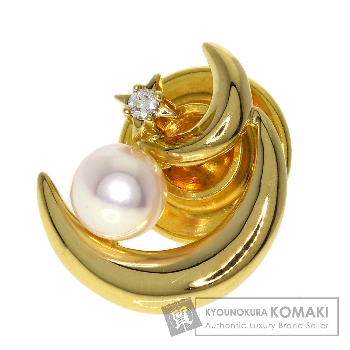MIKIMOTO ミキモト ピンブローチ ミキモト MIKIMOTO K14YG イエローゴールド メッキ パール ピン