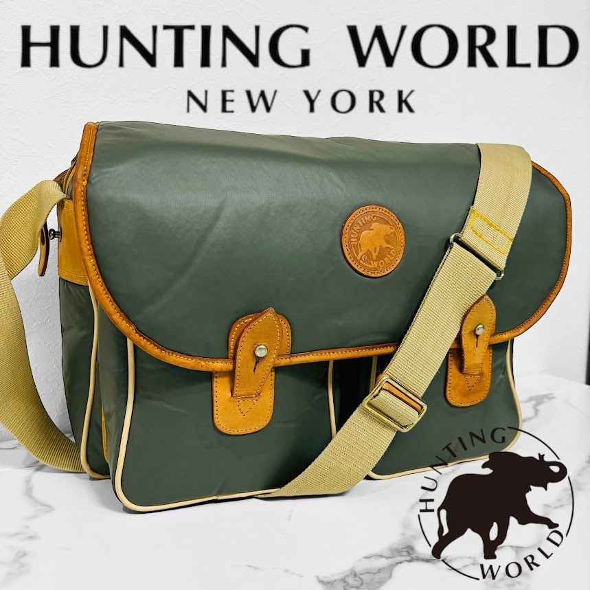 ハンティングワールド メッセンジャーバッグ カーキ 楽天市場】【バッグ】HUNTING WORLD ハンティング ワールド バチュー