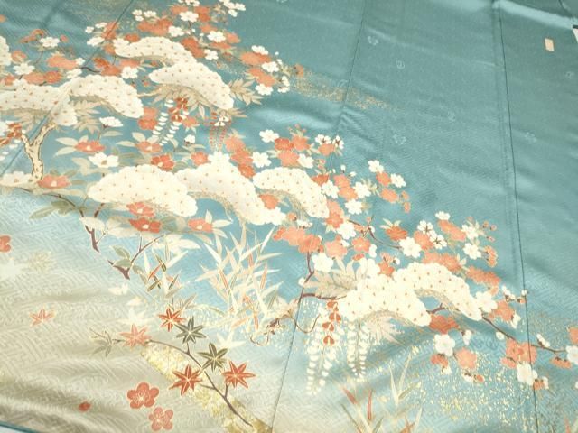 平和屋着物□中国三大刺繍 スワトウ刺繍 総刺繍 訪問着 亀甲花文