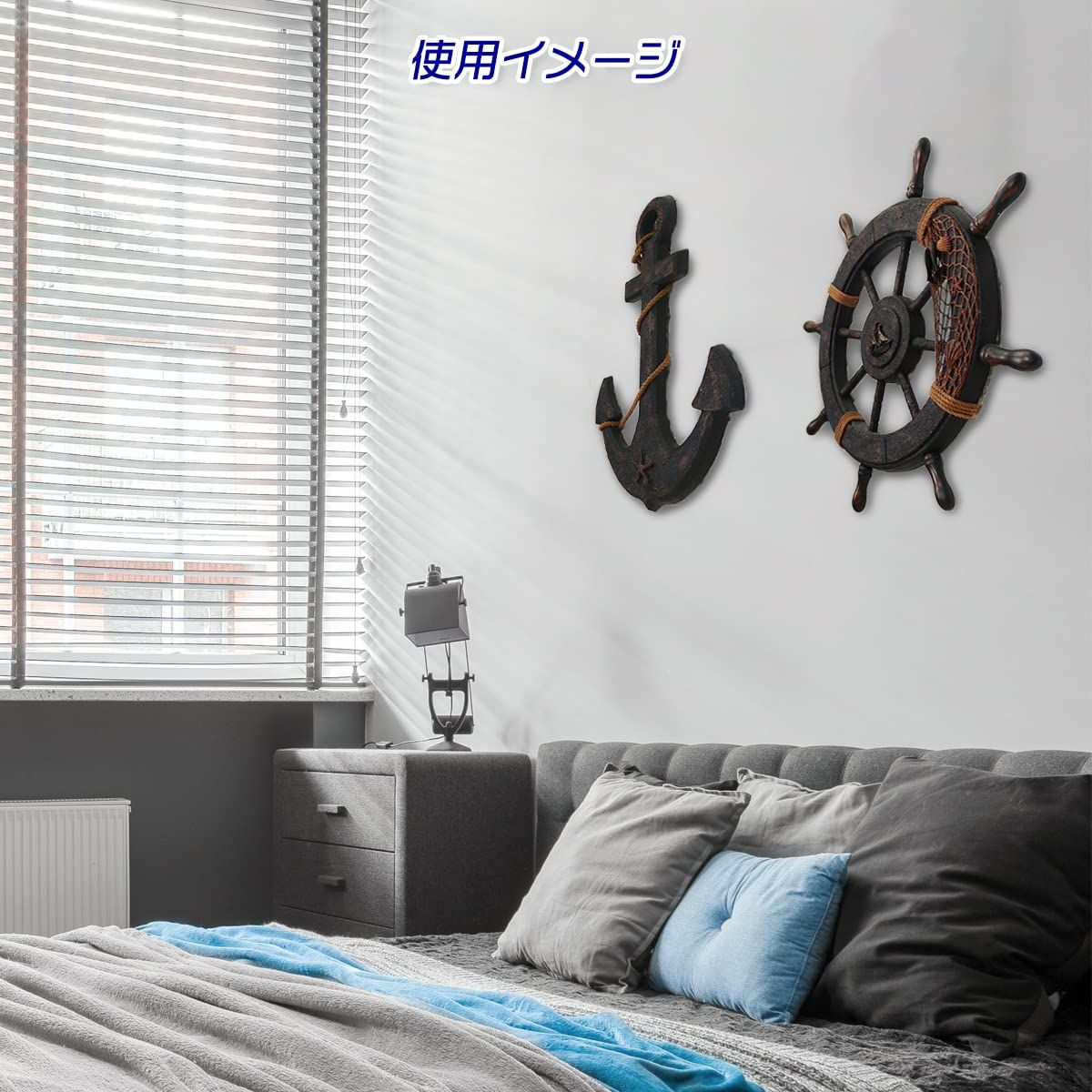 木製船の舵 小 62cm 大型インテリア アンティーク オブジェ 木製船の舵 小 62cm 大型インテリア アンティーク オブジェ