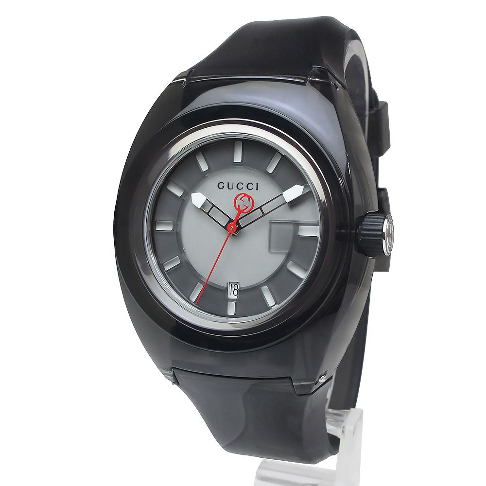 グッチ シンク SYNC XXL クォーツ クオーツ 腕時計 ステンレススチール ラバー ブラック 黒 137.1 YA137111 ユニセックス GUCCI