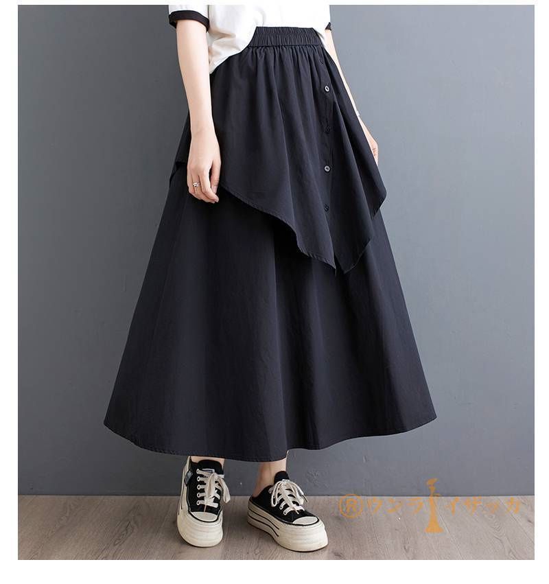 新品❤️FRAY I.D ハイウエストボタンギャザースカート　フレイアイディー FRAY I.D（フレイアイディー）の「ハイウエストボタンギャザー