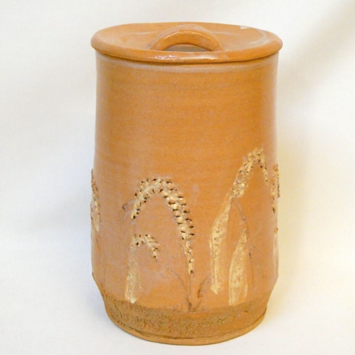 九月の特売品】蓮光山 守繁栄徹作 萩焼 稲穂 中置水指 細水指 茶道具