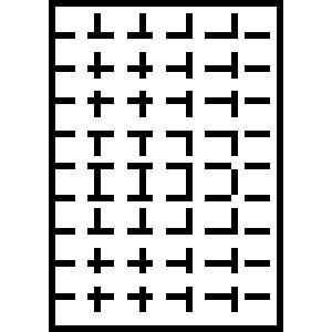 【新品・3営業日で発送】トヨシコー A4 厚紙 縦10面×横5面 50分割／マイクロミシン目 (サイズ:A4 数量:100枚／1包み)