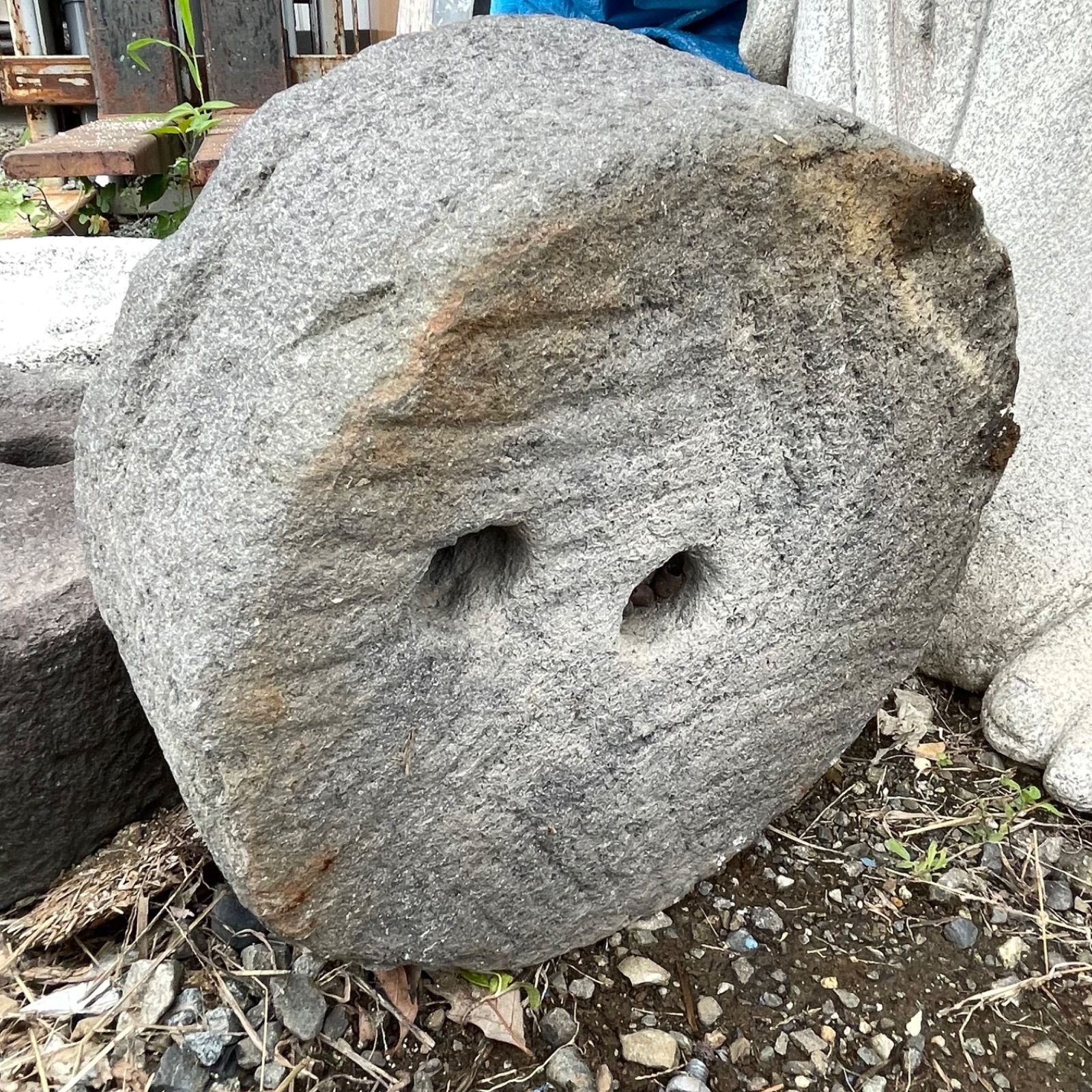 石臼 庭園 庭石 飛び石 踏石 サイズ 石像造園 庭つくり 手水鉢 盆栽鉢 盆石 盆景 i - メルカリ