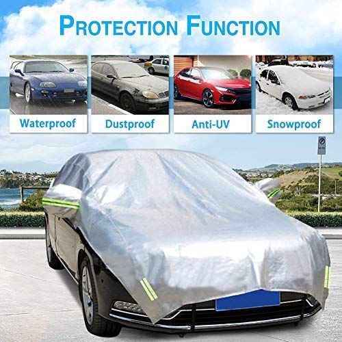 メルカリshops タイムセール Konnfeir 車カバー ハーフ カーカバー ボディーカバー