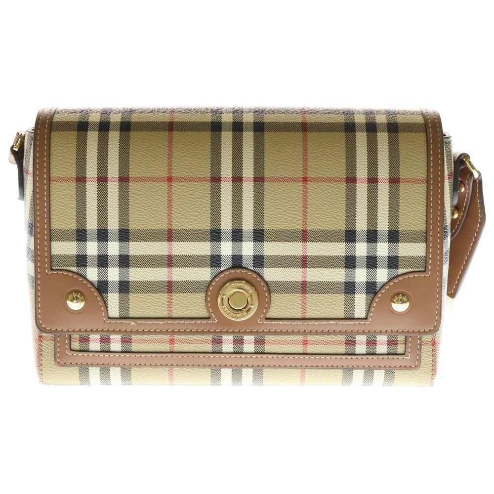 BURBERRY (バーバリー) ノバチェック キャンバス レザー