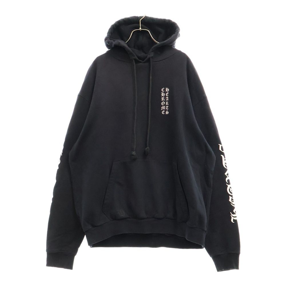 ◆送料込【Chrome Hearts】モノグラム バーティカル ロゴ hoodie Buy Chrome Hearts Monogram Vertical Logo Hoodie 'Black