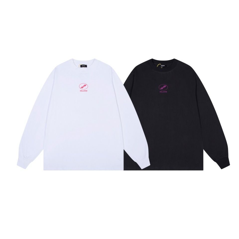 ON 819 メンズ ロングスリーブ Tシャツ プリント ブラック|ホワイト S-L | -WT0輸入