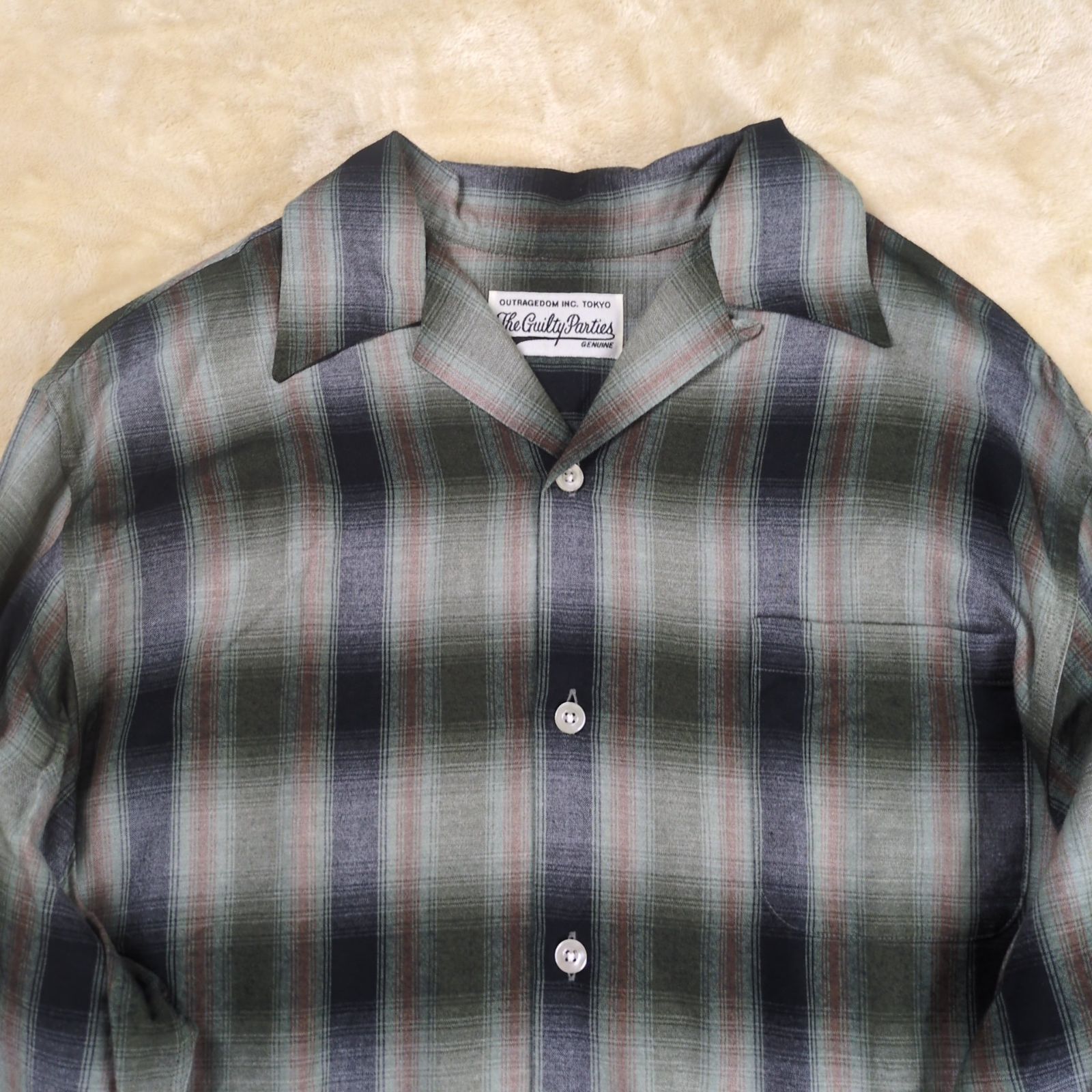 美品】WACKO MARIA 23AW オンブレチェック 開襟シャツ L - メルカリ