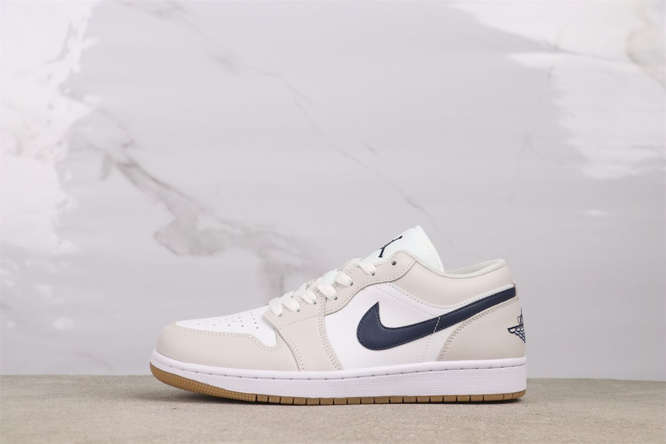 今日 Air Jordan 1 エアジョーダン 1 553558-146 ホワイトグレイラバーソール-WTO輸入3