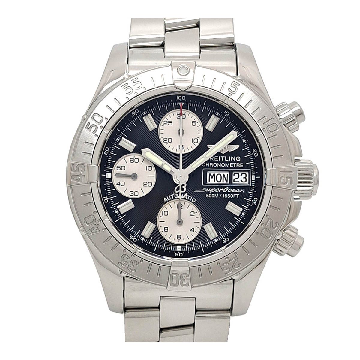 ブライトリング スーパーオーシャン 42 クロノグラフ デイト A13340 自動巻き ステンレススティール メンズ BREITLING【中古】 【時計】