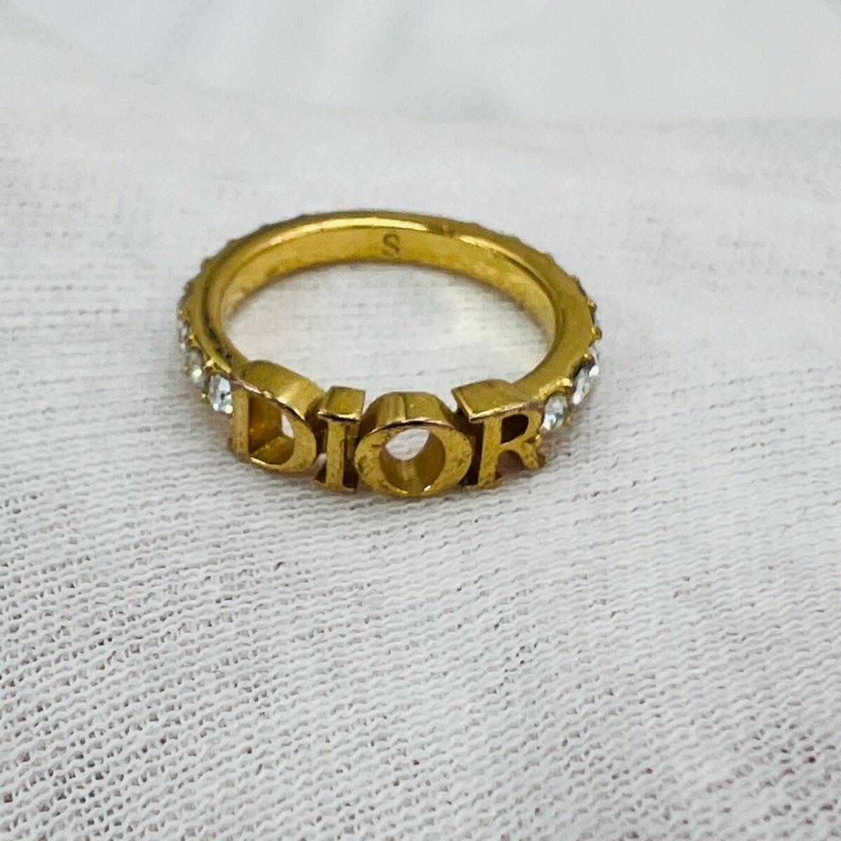 ❗️✨美品✨❗️】DIOR ディオール ロゴリング ゴールド S