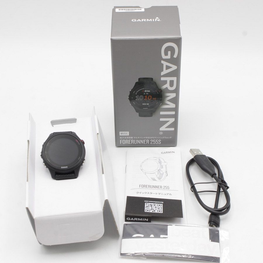 美品】GARMIN Forerunner 255S Music Black 010-02641-67 スマート  