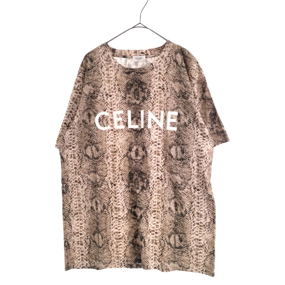CELINE (セリーヌ) サーペントロゴプリント ルーズTシャツ 半袖 