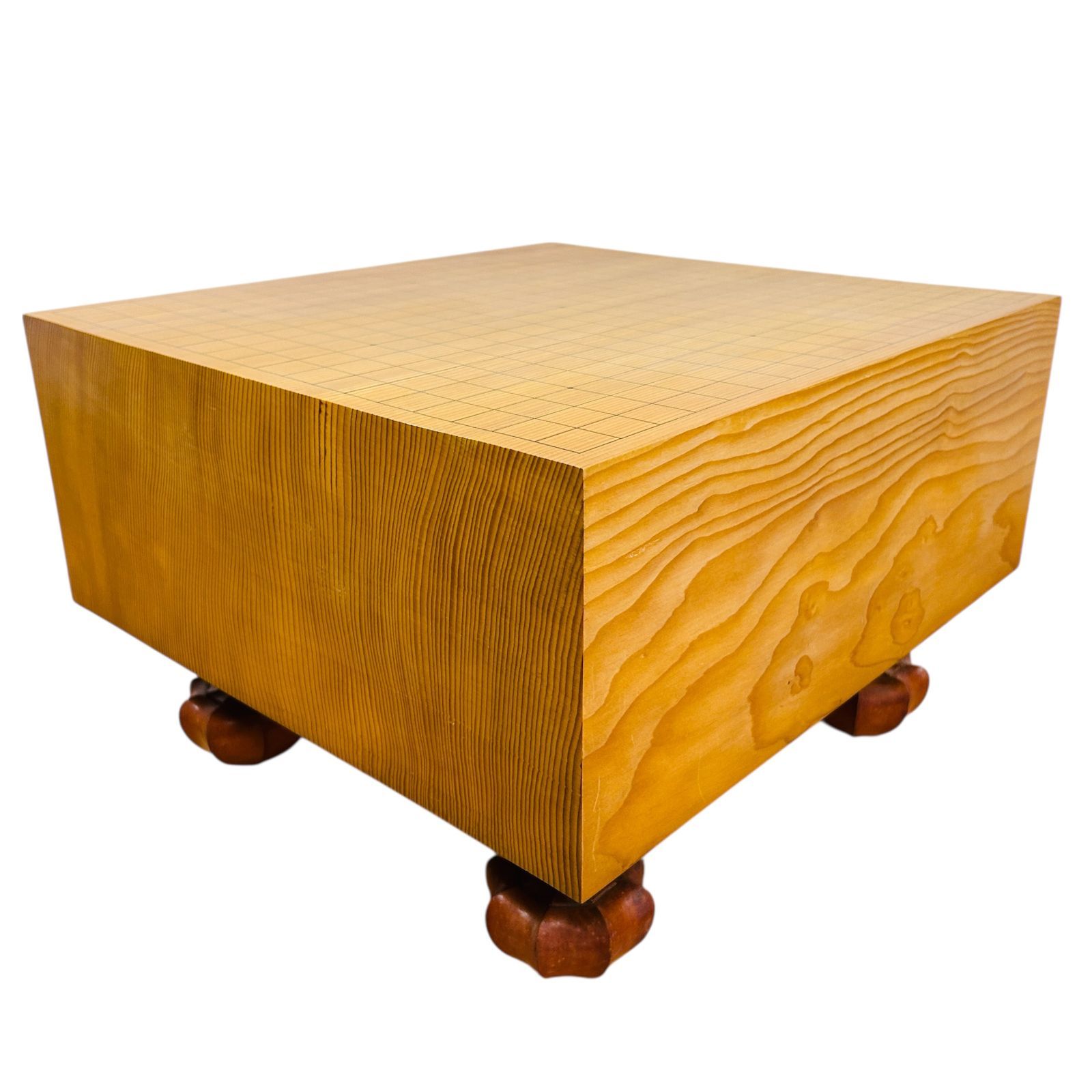 脚付碁盤 5.9寸4分 天地柾 柾目 ヘソ有り 19路盤 15kg 囲碁