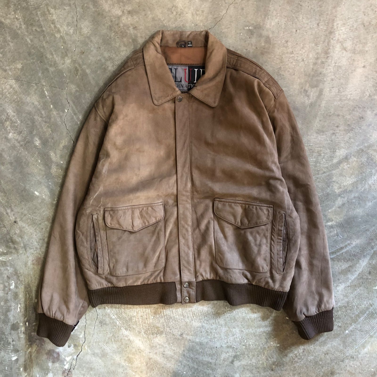 アートな T6427 FLUID A2-Type レザージャケット オーバーサイズ 古着 当店の新品大セール！