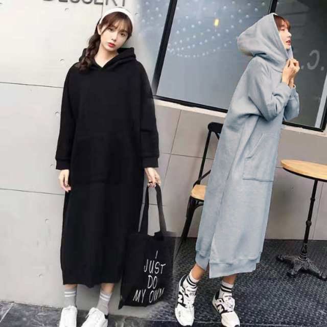 裏起毛 ワンピース パーカーワンピース レディース フード付き プルオーバー ワンピース 長袖 ロングパーカー ワンピ ロング丈 あったか スウェット トレーナー パーカワンピ 厚手 無地 防寒 ゆっ zjjj2798