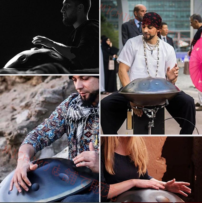 ハンドパン スティールドラム打楽器 ハンドパンドラム楽器 スチールパン楽器 22インチスチールハンドパンドラム 9ノートハンドパンニ短調 プロフェッショナルハーモニックパーカッション ハンドパンバッグ付き 大人と子供用