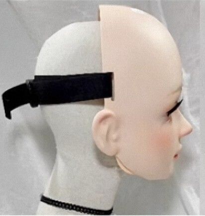 ハーフマスク 眼球付き カツラなし NO.87 樹脂製 ヘッドロリータ人形  