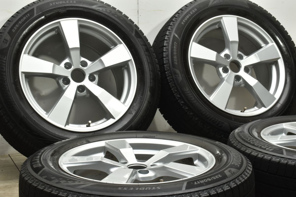 バリ溝 5本スポーク 17in 7.5J 43 PCD112 ブリヂストン ブリザック VRX3 225|60R17 アウディ A6 スタッドレス 交換用