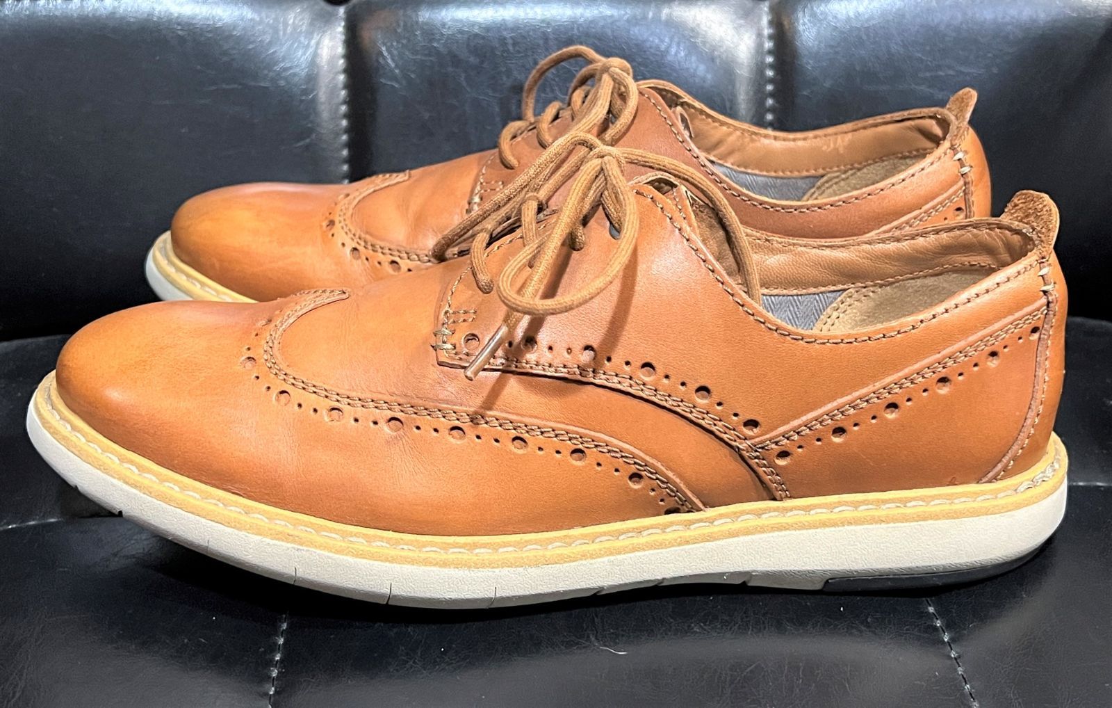 クラークス FLEXTON WING 軽量 ウィングチップ シューズ 26cm clarks