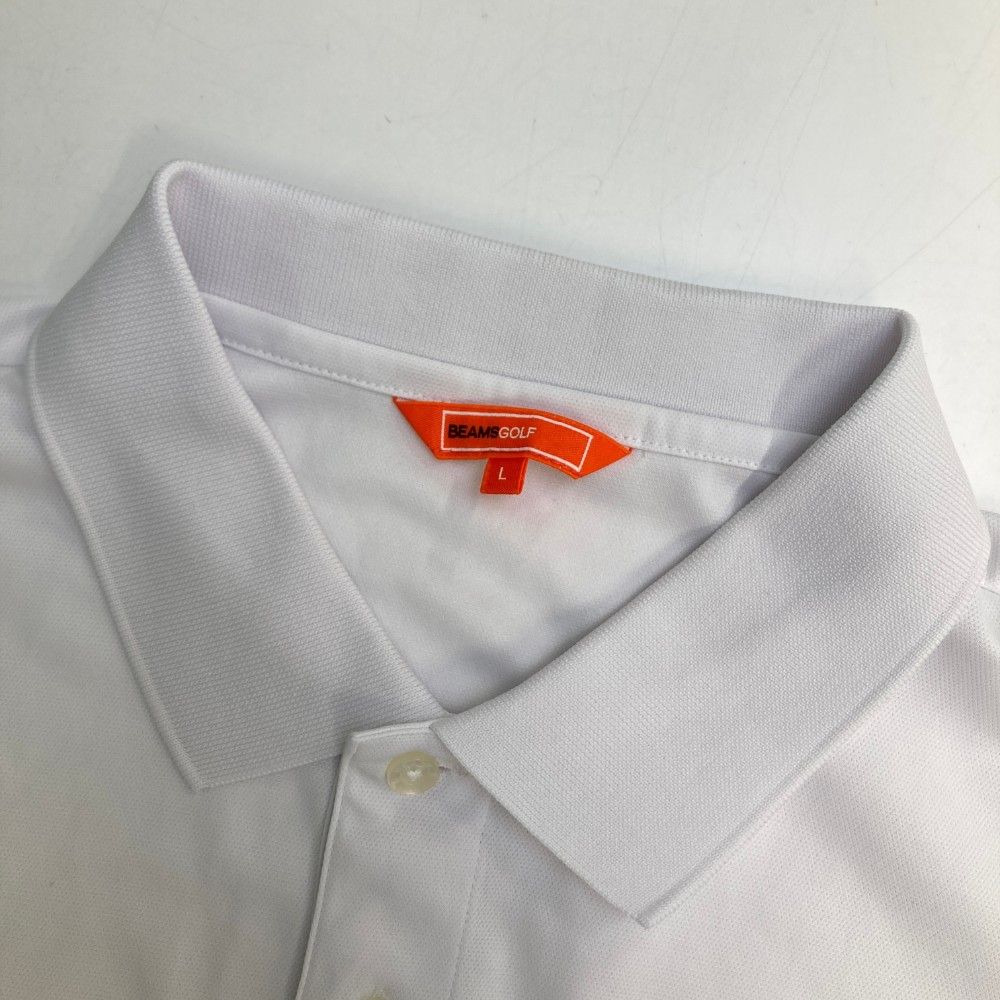 サイズ：L BEAMS GOLF ビームスゴルフ 半袖ポロシャツ ホワイト系
